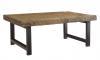 Weathered Wood-Topped Coffee Table