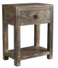 Reclaimed wood night stand with Lime wash finish